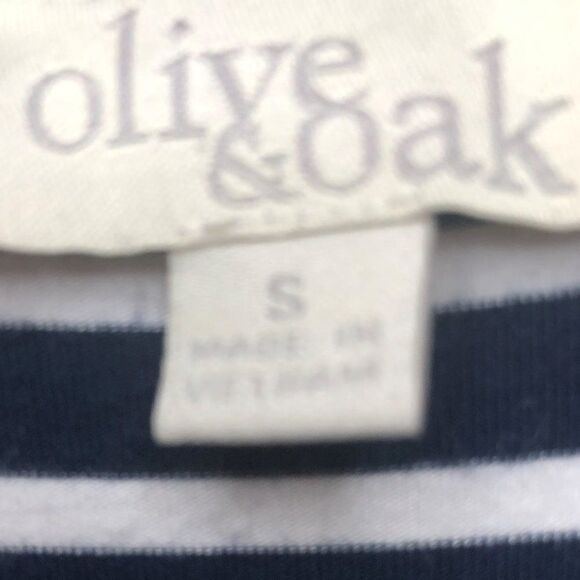 Navy Blue /White Horizontal Striped Dress Sz. S - Picture 5 of 5